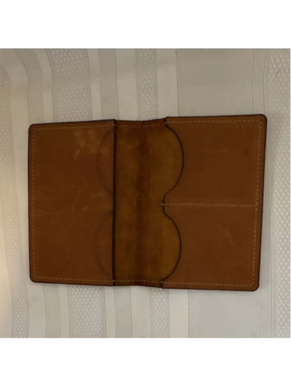 Leather Passport/ID Wallet Organizer with Card Slots, London Map Design, Brown - Picture 2 of 7